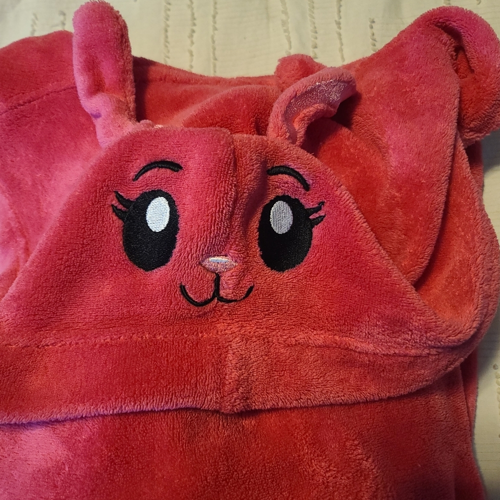 Joe Boxer Girl's Pink Bunny Hood Fuzzy Robe